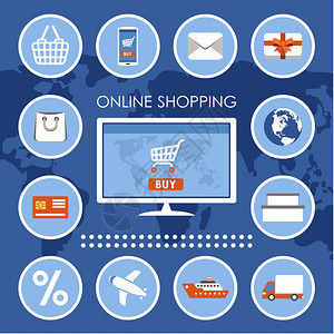 購物電子商務(wù)等距海報線購物與智能手機流程圖等距電子商務(wù)海報與客戶支持聊天服務(wù)矢量插圖